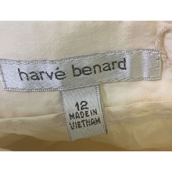 Harvé Benard Cream Floral Embroidery Knee Length A Line Skirt Size 12 - Picture 9 of 12